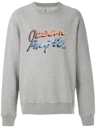 Shop Àlg Califórina + Op Printed Sweatshirt In Grey