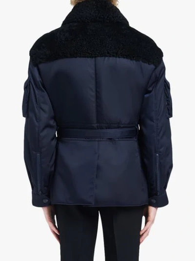 Shop Prada Nylon Jacket In Blue