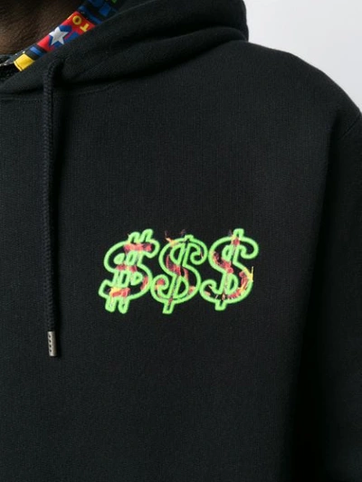 Shop Sss World Corp Dollar-sign Print Hoodie In Black