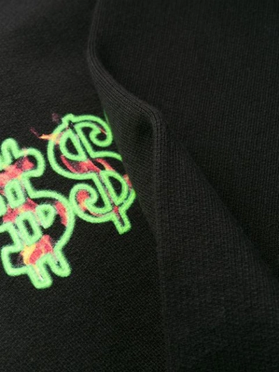 Shop Sss World Corp Dollar-sign Print Hoodie In Black