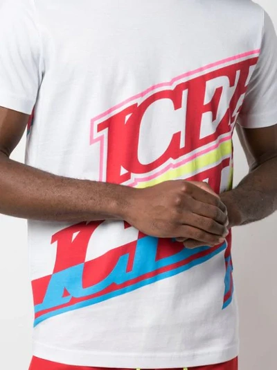 Shop Iceberg Logo Print T-shirt In White