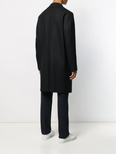 Shop Theory Single Breasted Coat In Black