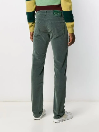 Shop Jacob Cohen Straight Leg Jeans In Green