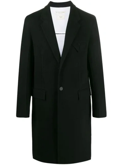 Shop Bottega Veneta Single-breasted Cashmere Coat In Black