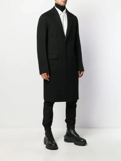 Shop Bottega Veneta Single-breasted Cashmere Coat In Black