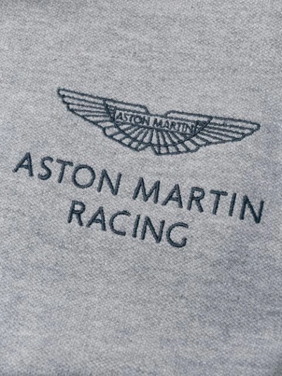 Shop Hackett 'aston Martin Racing' Polo Shirt In Grey