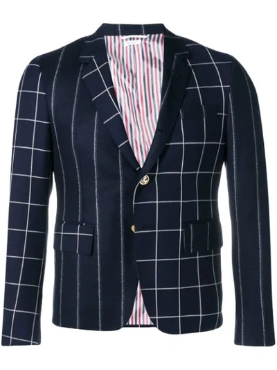 Shop Thom Browne Fun Mix Shadow Stripe Sport Coat In Blue