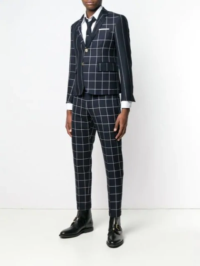 Shop Thom Browne Fun Mix Shadow Stripe Sport Coat In Blue