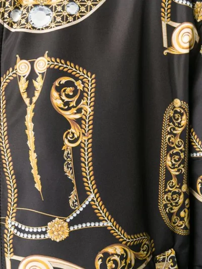 Shop Versace Baroque-print Bomber Jacket In Black