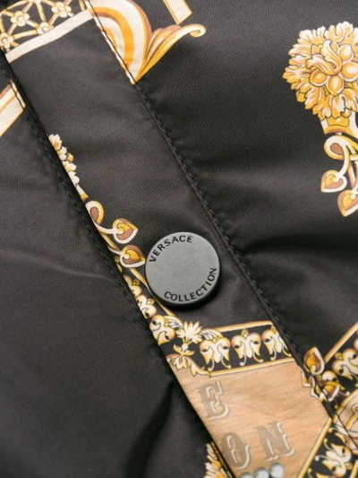 Shop Versace Baroque-print Bomber Jacket In Black