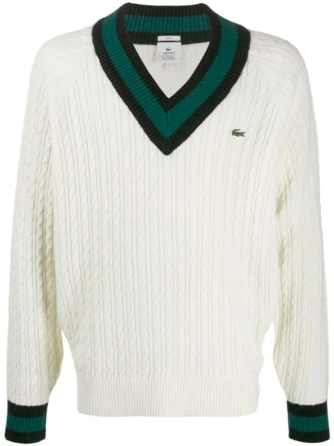 lacoste cable knit sweater