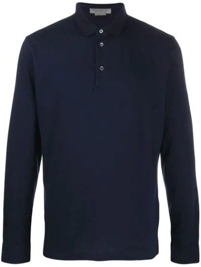 Shop Corneliani Polo Sweatshirt In Blue