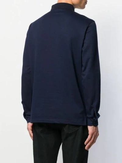 Shop Corneliani Polo Sweatshirt In Blue