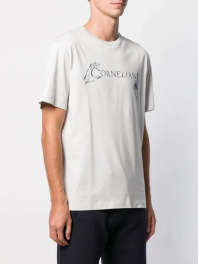 Shop Corneliani Branded T-shirt In White