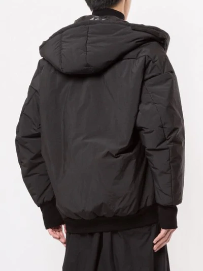 Shop Niløs Padded Bomber Jacket In Black