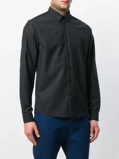 Shop Ami Alexandre Mattiussi Classic Collar Shirt In Grey