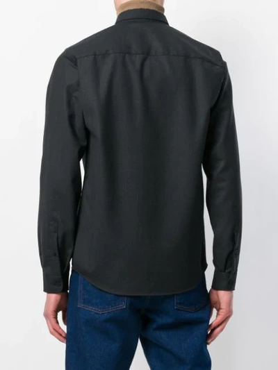 Shop Ami Alexandre Mattiussi Classic Collar Shirt In Grey