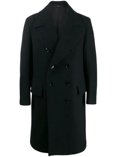 Shop Tom Ford Double-breasted Pea Coat In Black