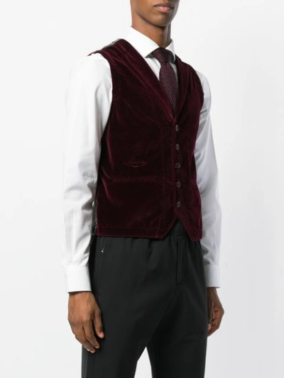 Shop Al Duca D'aosta Velvet Waistcoat