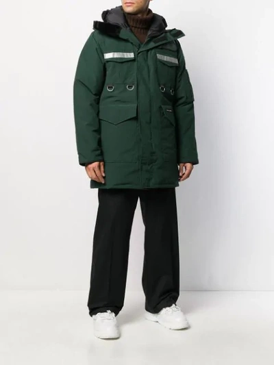Shop Junya Watanabe X Canada Goose Hooded Padded Coat In Green