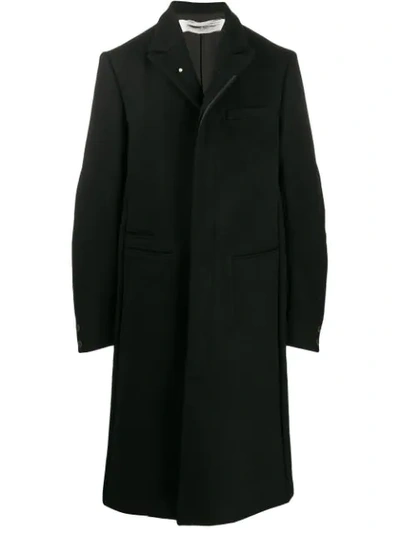 Shop Individual Sentiments Chesterfield Multi-pocket Coat In Black