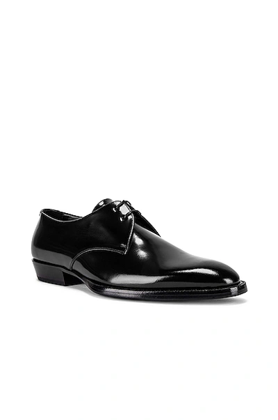 Shop Saint Laurent Wyatt 25 Derby In Black