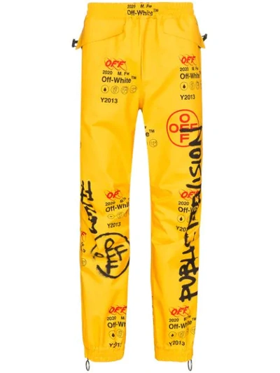 Shop Off-white Industrial Gore-tex Track Trousers In Yellow