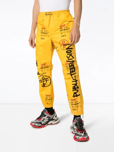 Shop Off-white Industrial Gore-tex Track Trousers In Yellow