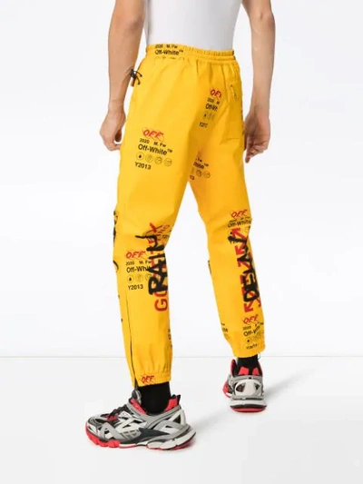 Off-white Yellow Men's Off- White X Gore-tex Logo Track Pants | ModeSens