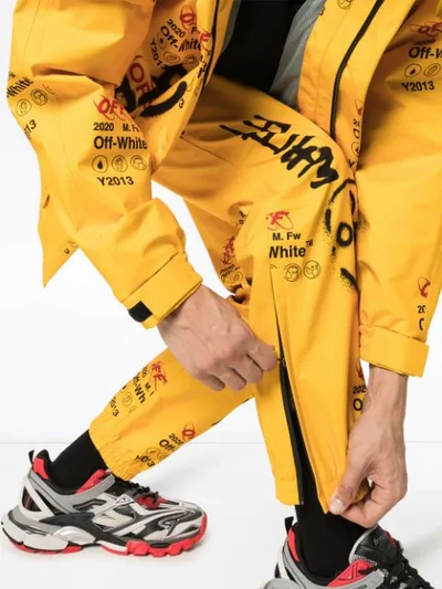Shop Off-white Industrial Gore-tex Track Trousers In Yellow