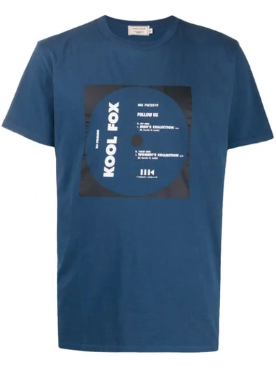 Shop Maison Kitsuné Kool Fox T-shirt In Blue