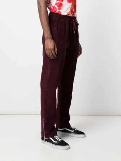 Shop Just Don Dealers Corduroy Track Pants In Pur-purple