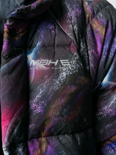 Shop Misbhv Galaxy Print Down Jacket In Black