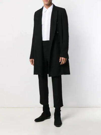 Shop Ann Demeulemeester Plain Straight Trousers In Black