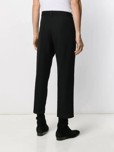 Shop Ann Demeulemeester Plain Straight Trousers In Black