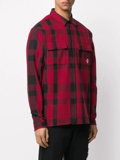 Shop Marcelo Burlon County Of Milan Otromundo Check Shirt In Red