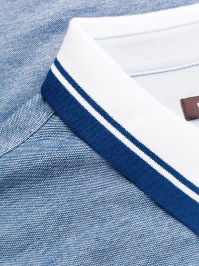 Shop Michael Michael Kors Piqué Polo Shirt In Blue