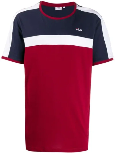 Shop Fila Logo Jersey T-shirt In Red