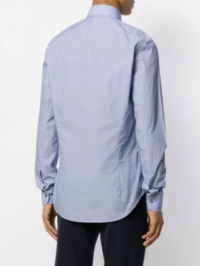 Dell'oglio Dotted Pattern Shirt In Blue