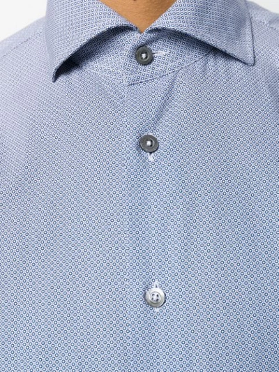 Dell'oglio Dotted Pattern Shirt In Blue