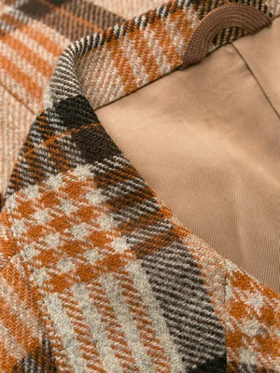 Pre-owned A.n.g.e.l.o. Vintage Cult 1970s King's Line's Checked Blazer In Neutrals