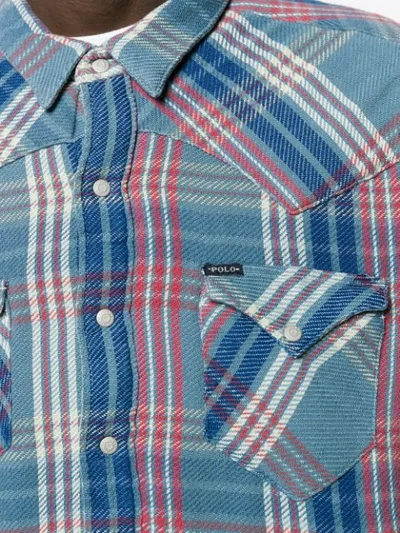 Shop Polo Ralph Lauren Plaid Button Down Shirt In Blue