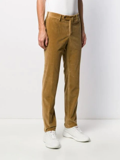 Shop Pt01 Slim Corduroy Trousers In Brown