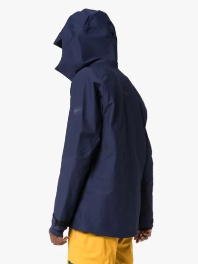 Shop Mammut Delta X Sota Goretex Hooded Hardshell Jacket In Blue