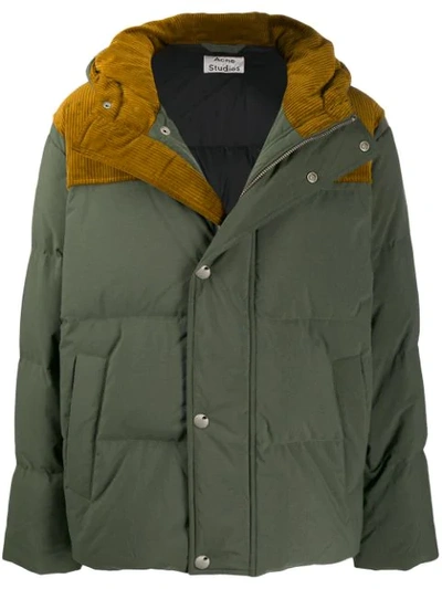 Shop Acne Studios Hooded Blouson In Green