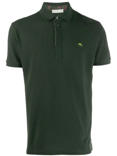 Shop Etro Polo Shirt In Green