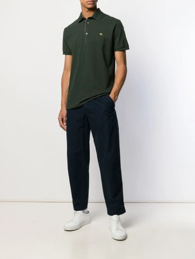 Shop Etro Polo Shirt In Green