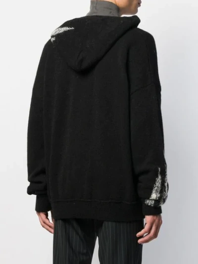 Shop Ann Demeulemeester Intarsia Knit Detail Jumper In Black