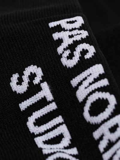 Shop Pas Normal Studios Control Logo Socks In Black