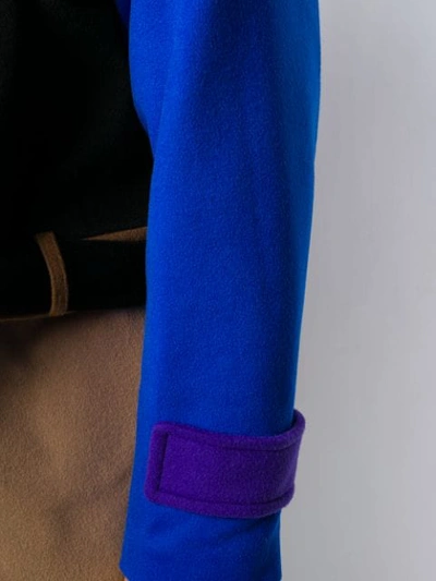 Ader Error Colour-block Double-breasted Coat In Brown